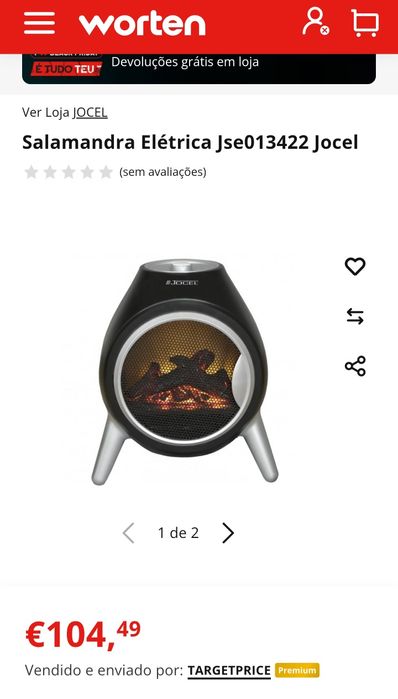 Aquecedor eletrónico lareira