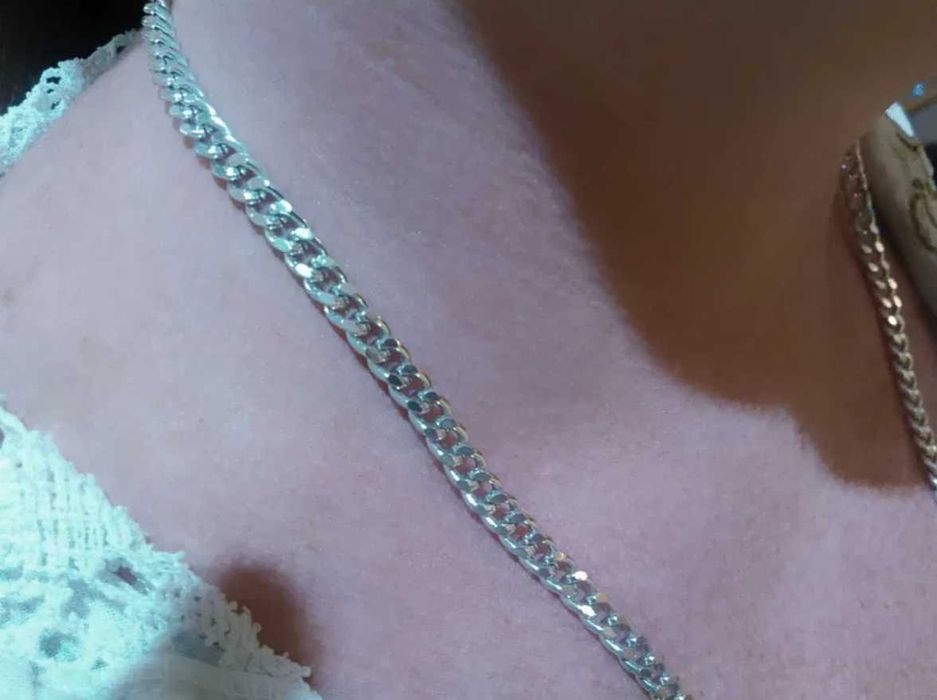 Ланцюжок панцирь,цепочка нержавеющая,под серебро 50-60-70см. Біжутерія