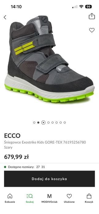 Buty zimowe Ecco rozm. 29