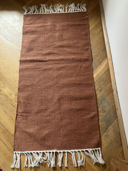 Dywanik, chodnik brazowy fredzle 120x60 cm nowy