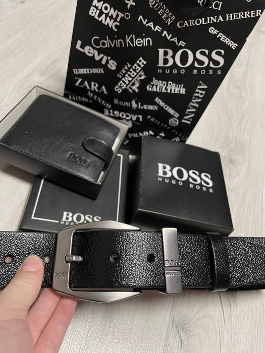 Подарунковий набір Подарочный набор комплект ремінь гаманець ремень