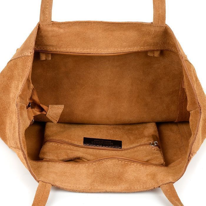 Damska Włoska Skórzana Torebka torba Worek Troczki czerwona skóra