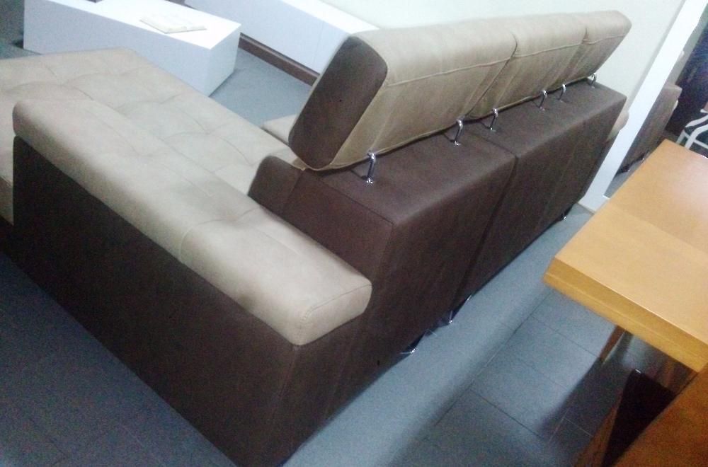 Sofá Confort c/ Chaiselong em Micro-Fibra (Art. Novo)