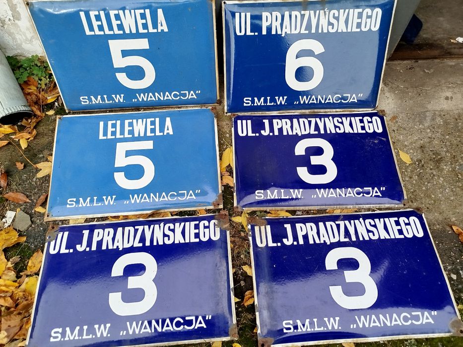 Tablice nazwy ulic PRL