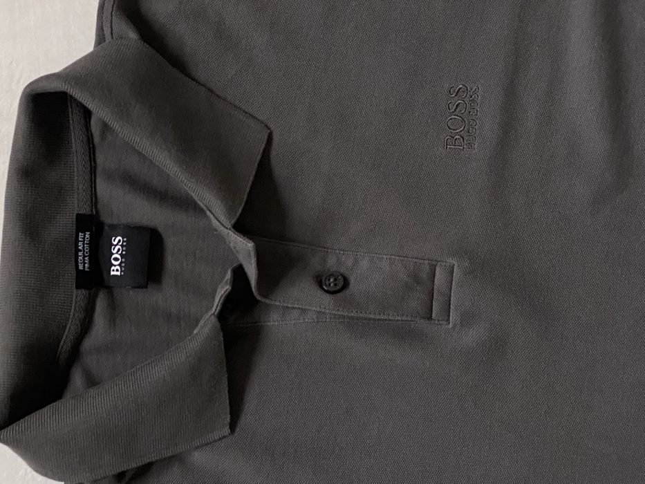 Hugo Boss Polo M męska idealna stalowa