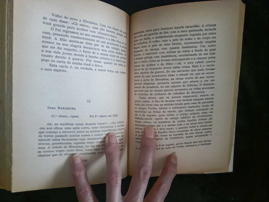 Livro "Testemunho dos jovens de Hiroxima"