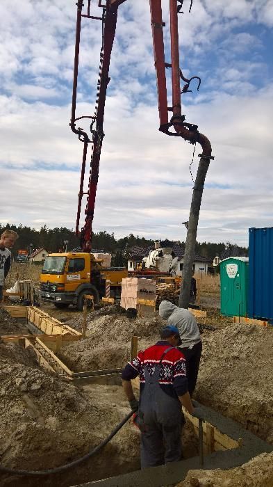 Fundament, płyta żelbetowa , stan surowy, strop, dachy