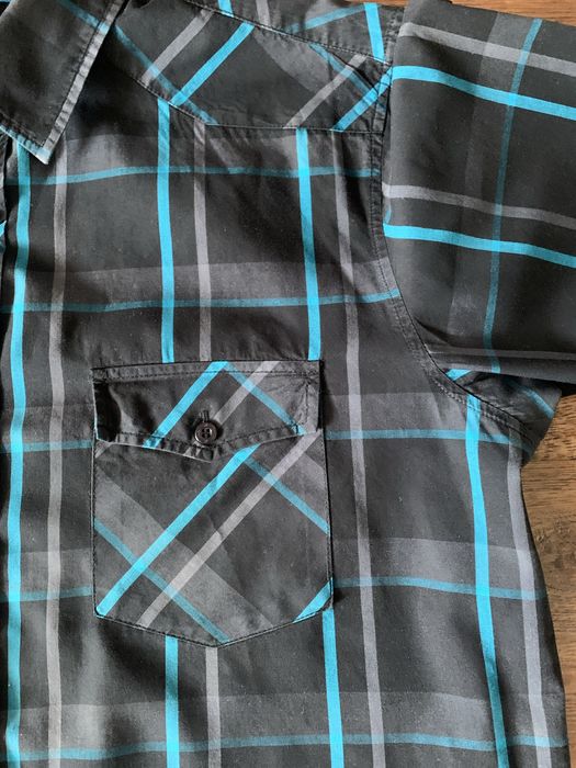 Koszula męska czarna w kratę