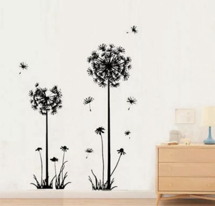 Naklejka na ścianę , dekoracja, dmuchawce