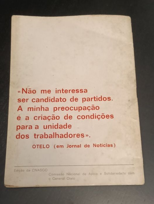 Livro  Otelo e a Unidade Popular