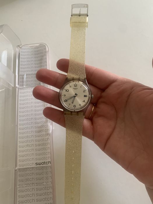 Relógio pluso Swatch Silver Glistar