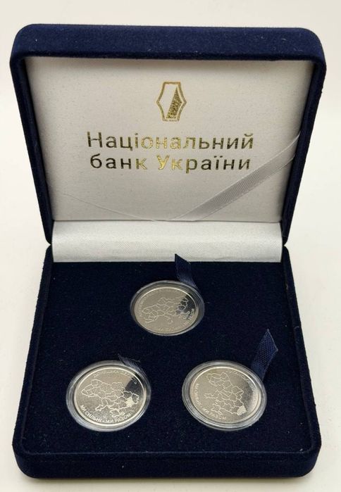 Флокований футляр "Ми сильні. Ми разом.", з монетами.   10 гривень 202