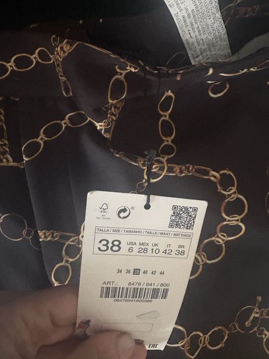 Spodnie  czekolada 38 Zara