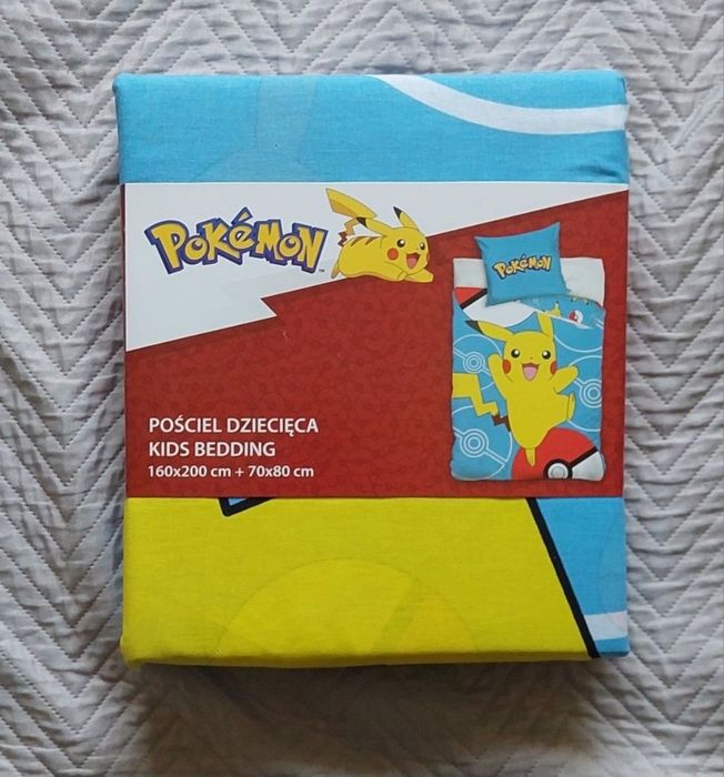 Pościel Pokemon Pikatchu dziecięca 160x200 cm + 70x80 cm