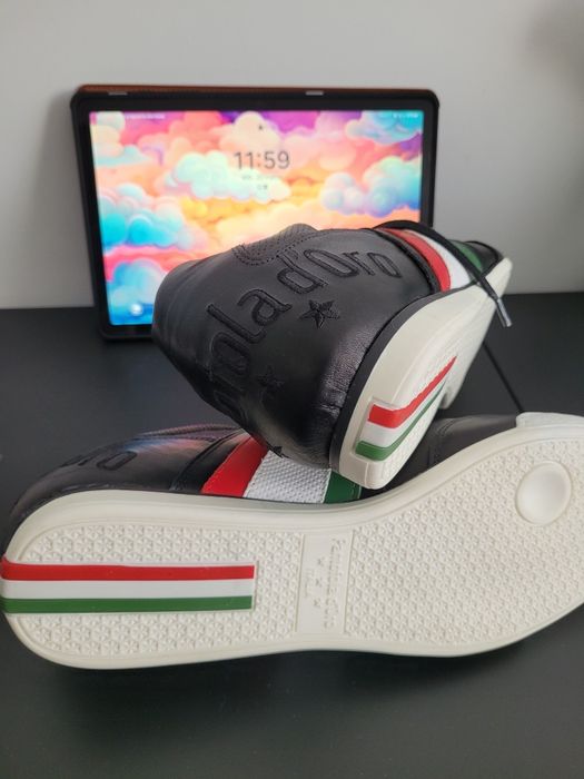 Nowe, włoskie, skórzane buty Pantofola d'Oro Italia męskie 45 Łódź