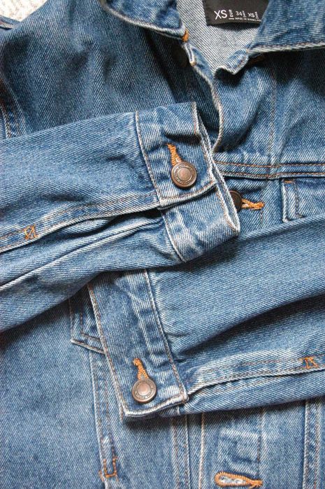 kurtka katana dżinsowa jeansowa Bershka XS S