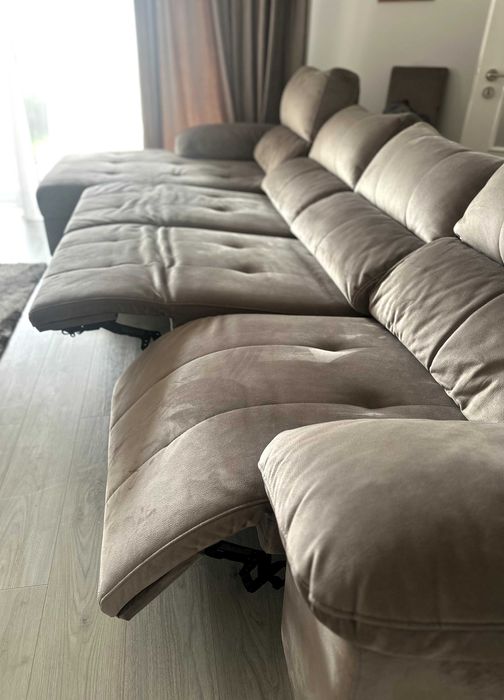 Sofá chaise longue reclinável elétrico – 3,70 m