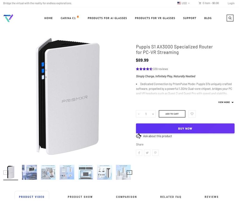 PrismXR Puppis S1 Wi-Fi роутер Meta Quest 3, 3S, Oculus 2 (ДЕФЕКТ!)