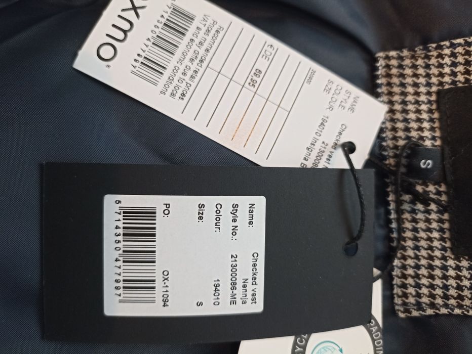 Bezrękawnik pepitka OXMO roz.S/M