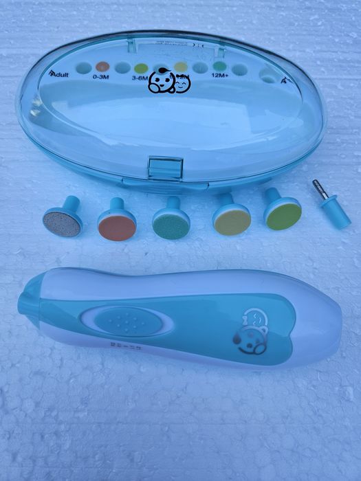 Дитячий електричний триммер для нігтів + 6 насадок і додатково 5 шт.