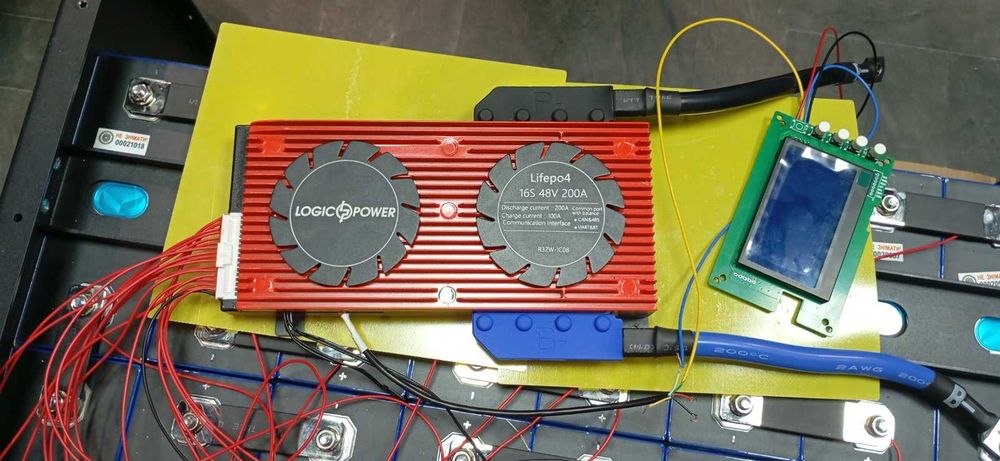 Smart BMS плата LP LiFePO4 48V 16S Dis 200A Ch 100A UART+RS485+CAN