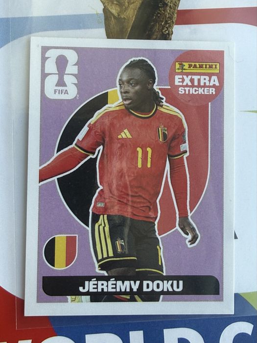 Panini World Cup 2026 Extra Sticker - Doku, Valverde, Pulisic, Davies, Son, Jimenez
