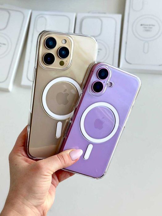 Чохол прозорий полікарбонат з MagSafe iPhone 16 Pro Max не жовтіє