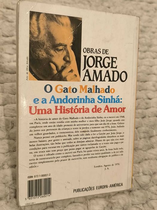 O Gato Malhado e a Andorinha Sinhá
Uma história de amor
de Jorge Amado