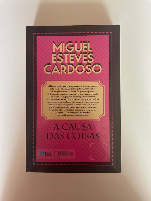 Livro A causa das coisas - Miguel Esteves Cardoso