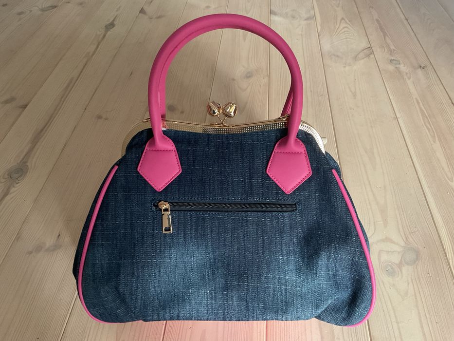 Torebka damska, kuferek, denim