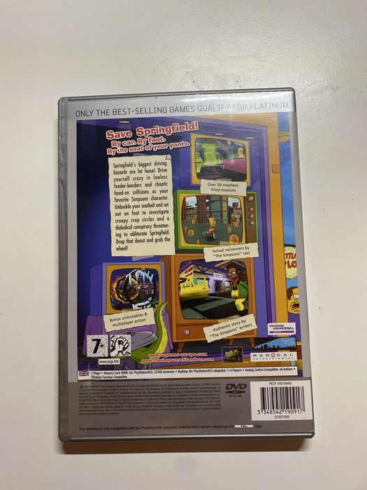 Gra the simpsons hit and run ps2 stan prawie idealny