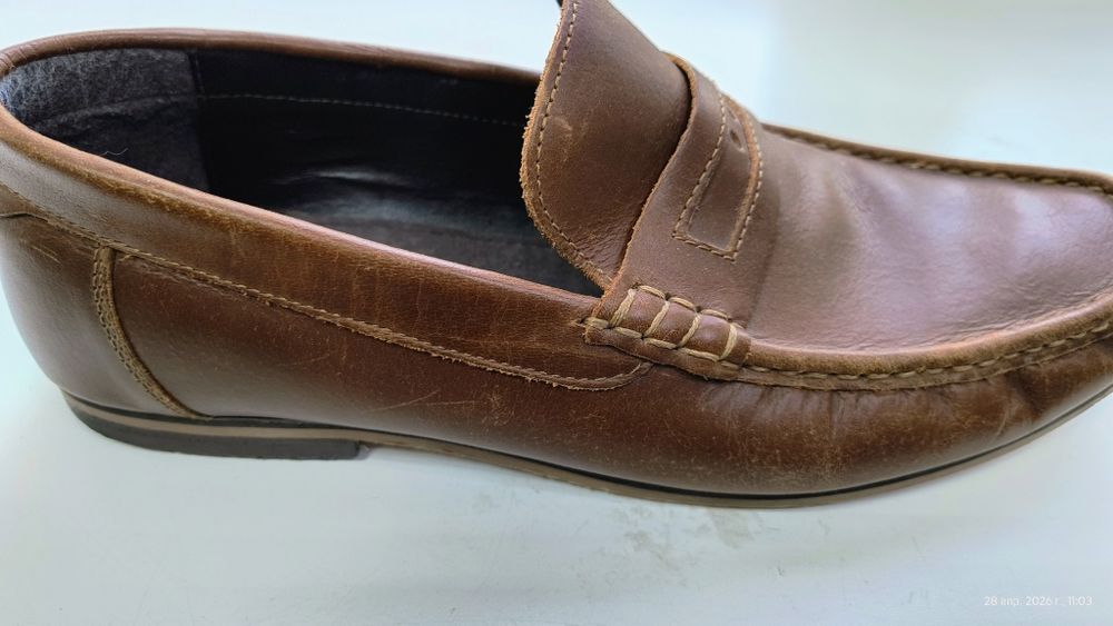Чоловічі лофери ASOS DESIGN — Natural Leather (Made in India) 44 р.