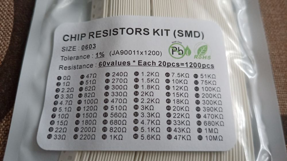 Резистор опір набір смд smd 1206 та 0603