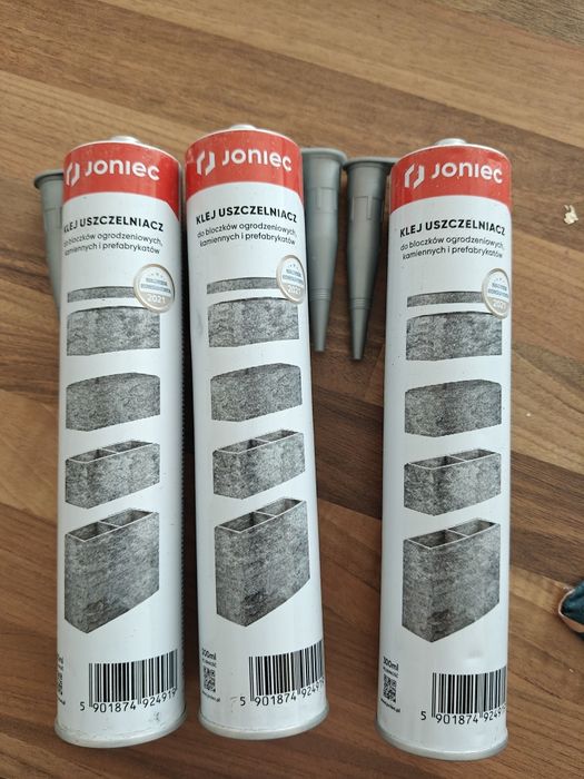 Klej,uszczelniacz Joniec. Do bloczków ogrodzeniowych 3 sztuki