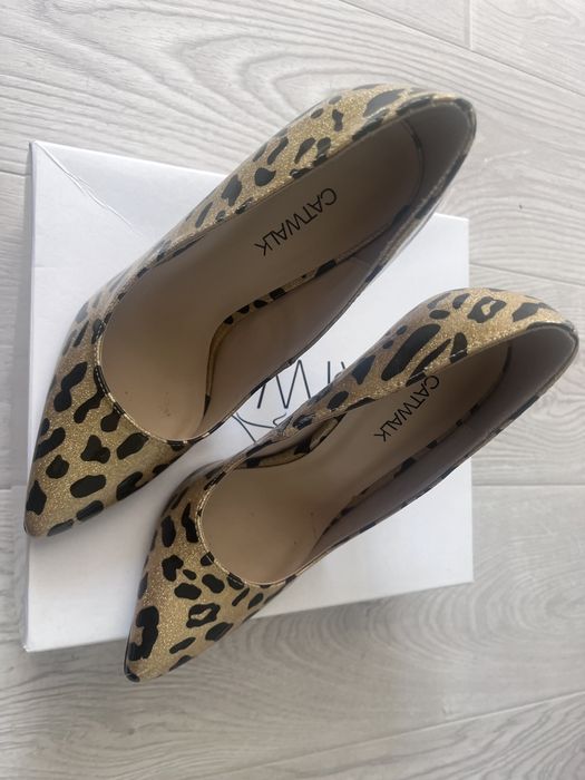 Szpilki Catwalk deichmann nowe 38 panterka