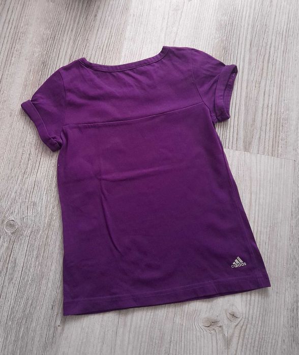 Adidas piękna nowa bluzeczka dziewczęca r. 140  - ciemny fiolet