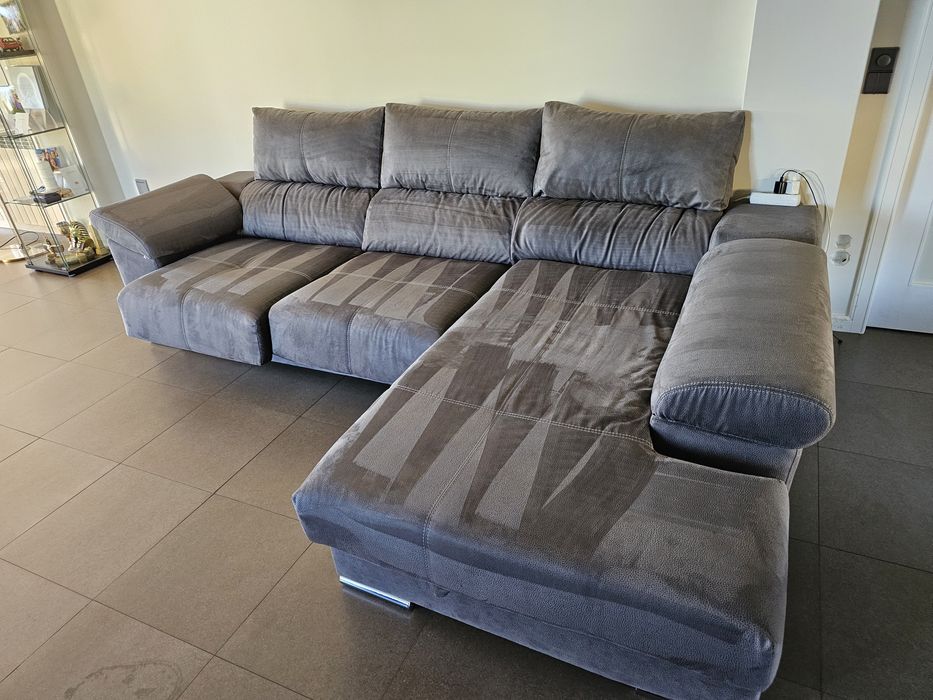Sofá 3 lugares com chaise longue