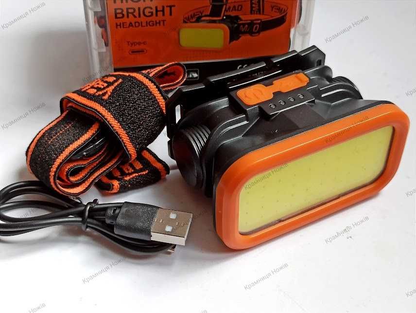 Налобний ліхтар YEMAO YM-309 СОВ біле+червоне світло Фонарик YEMAO с аккумулятором