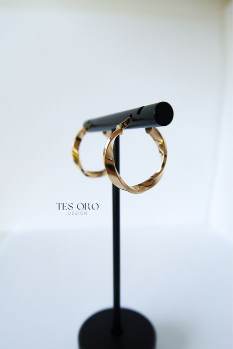 Złote Kolczyki Koła | 2 cm | Próba Złota 585