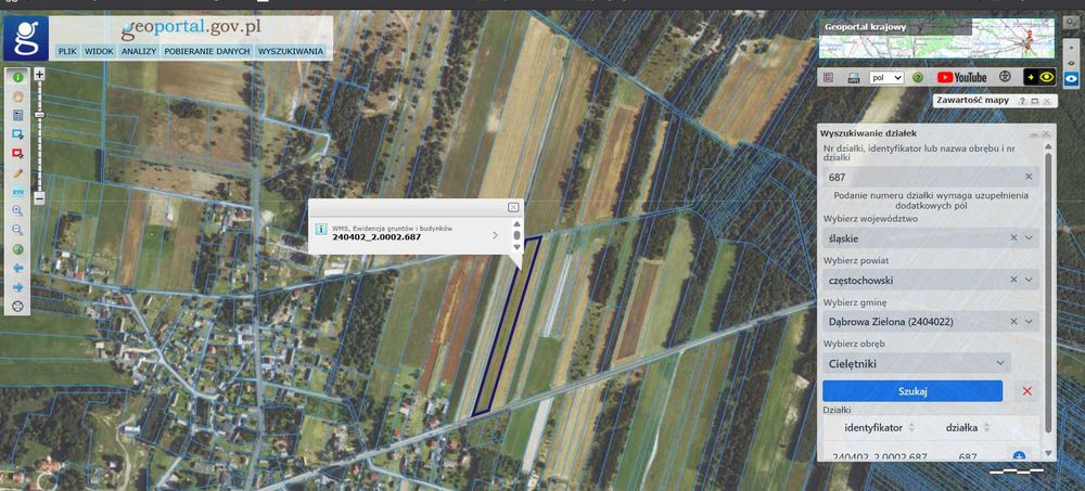 Działka budowlana 8300 mkw 0.83ha Cielętniki pod budowę domku