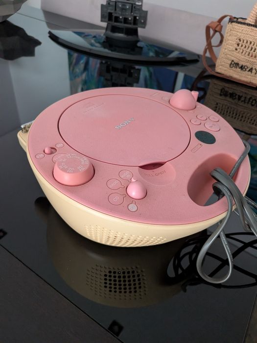 Rádio Leitor de CD Sony ZS-E5 Rosa – Excelente Estado