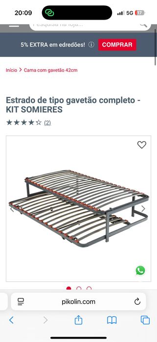 Cama dupla e colchões ikea incluídos