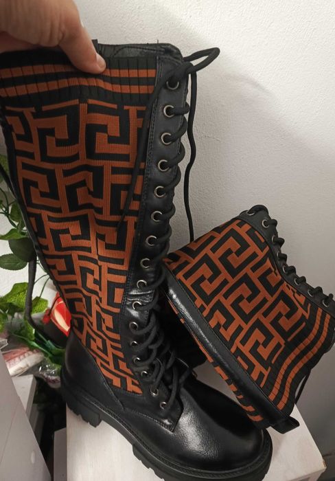 Kozaki nowe z elastyczną cholewką 37-24 cm