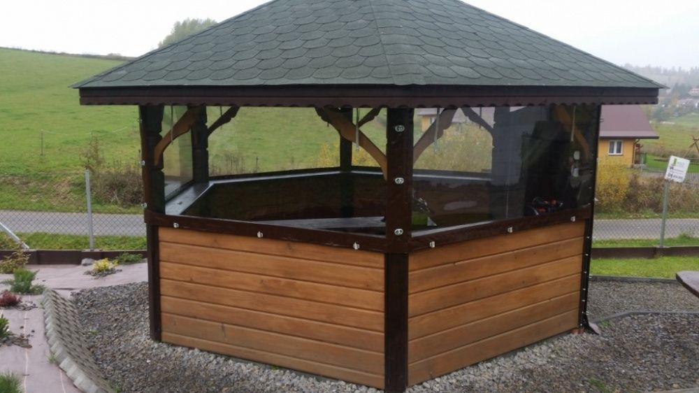 Plandeki zabezpieczenia altan tarasów lokali