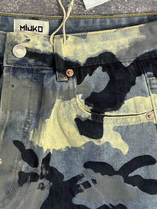 Штани джинсы камо camo голубые серые камуфляж baggy джинси штаны L