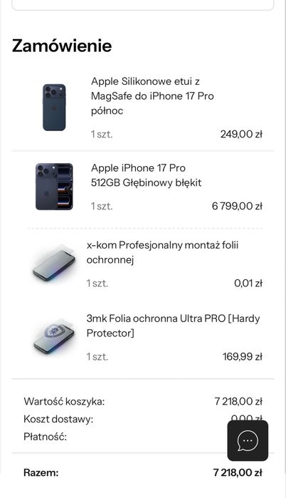Apple iPhone 17 Pro 512GB Głębinowy błękit