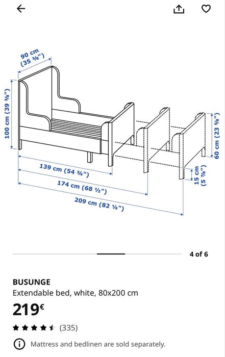 Ikea Busunge Cama Infantil