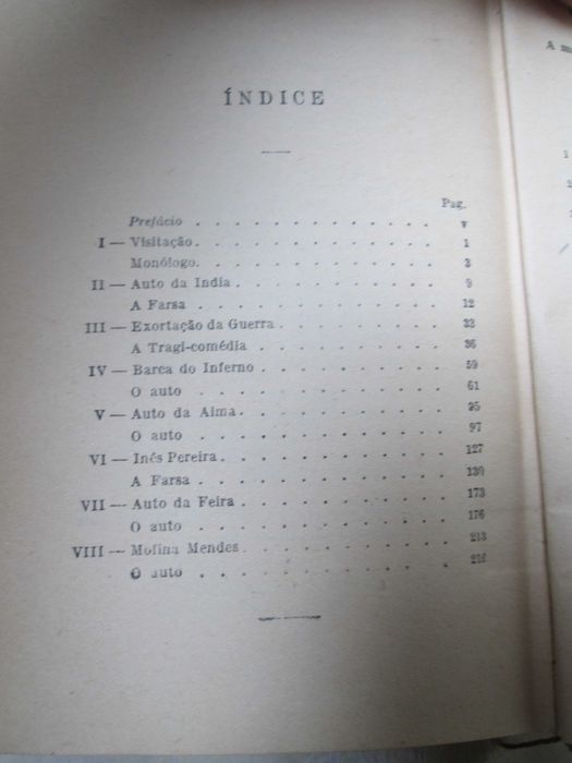 Teatro de Gil Vicente, vol. organizado por José Tavares - com 8 peças