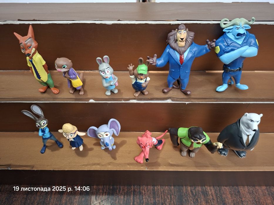 Зверополис набор фигурок 12 шт. Zootopia Джуди Ник Дисней зоотрополіс