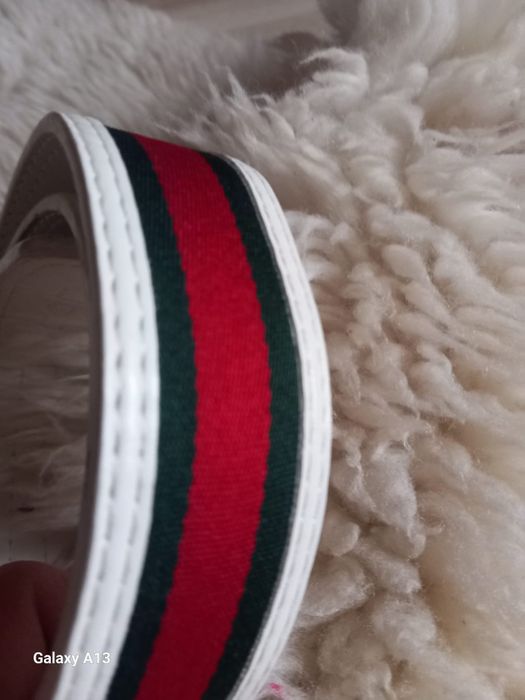 Gucci biały pas uniwersalny 95cm